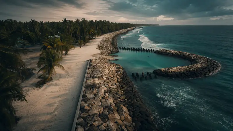 Coastal protection in Gn. Fuvahmulah